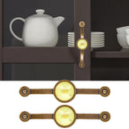 2 Pcs Zinc Alloy Antique Copper Handle European Modern Pastoral Color Acrylic Handle for Cabinet DrawerYellow