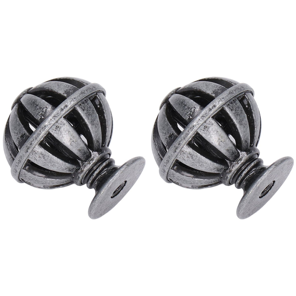 2Set Cabinet Knob Birdcage Hollow Closet Drawer Knob Zinc Alloy Wardrobe Knob for Home Decoration366 Birdcag Antique Silver