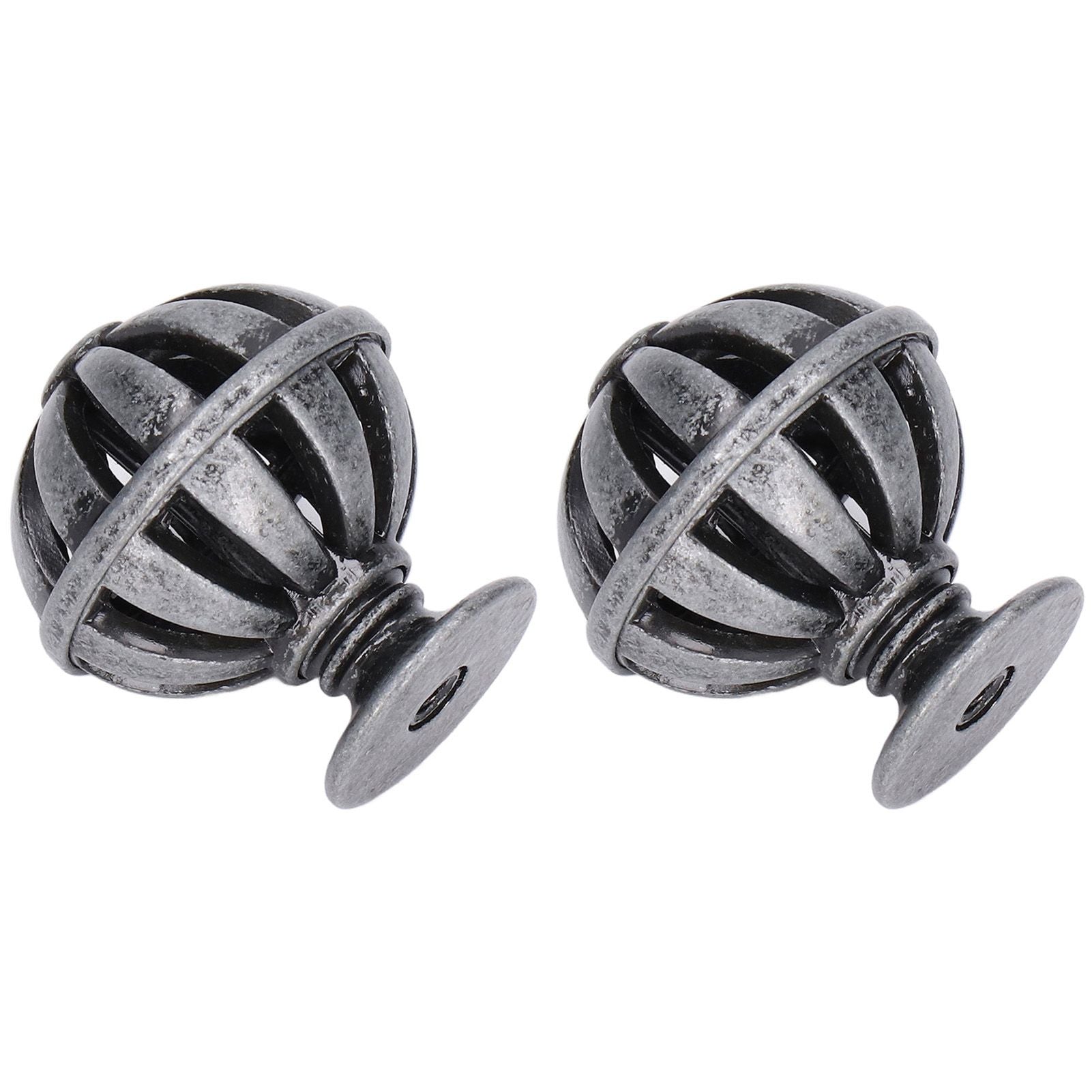 2Set Cabinet Knob Birdcage Hollow Closet Drawer Knob Zinc Alloy Wardrobe Knob for Home Decoration366 Birdcag Antique Silver