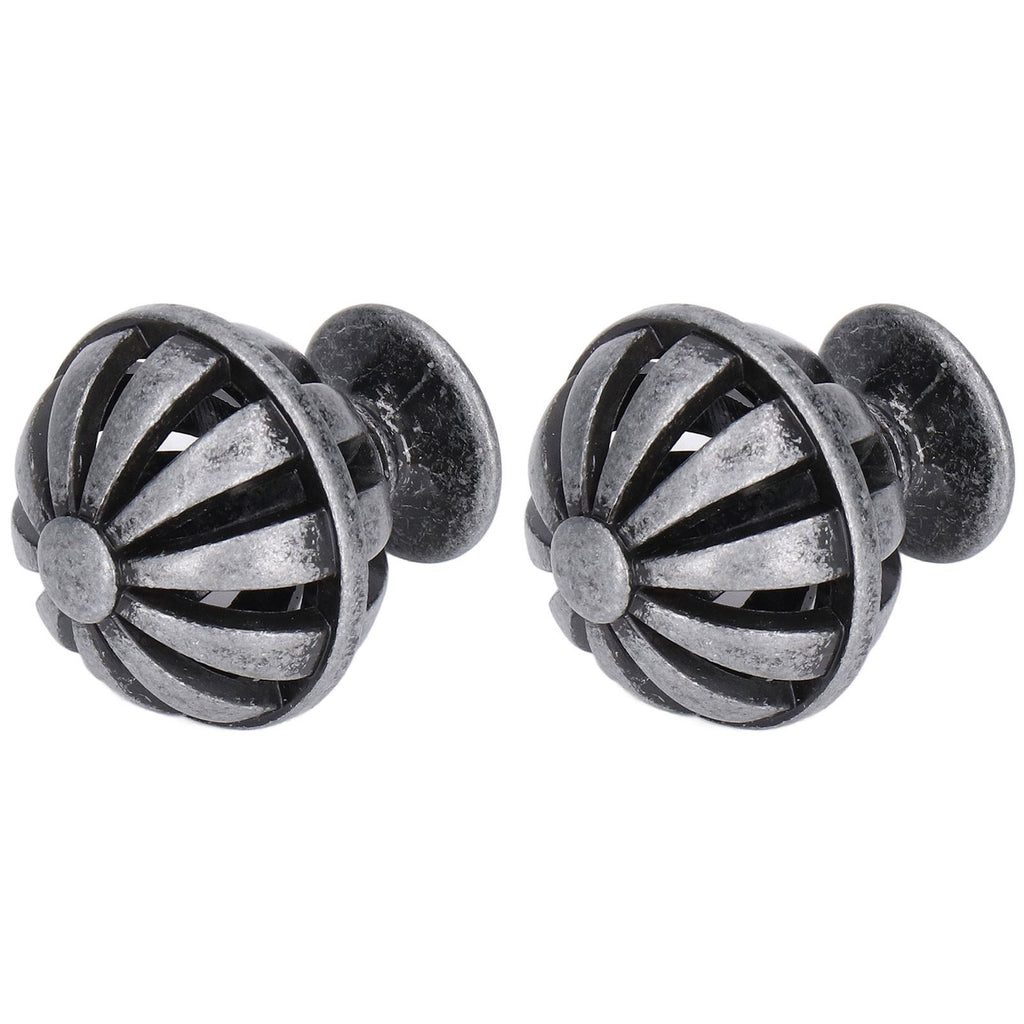 2Set Cabinet Knob Birdcage Hollow Closet Drawer Knob Zinc Alloy Wardrobe Knob for Home Decoration366 Birdcag Antique Silver
