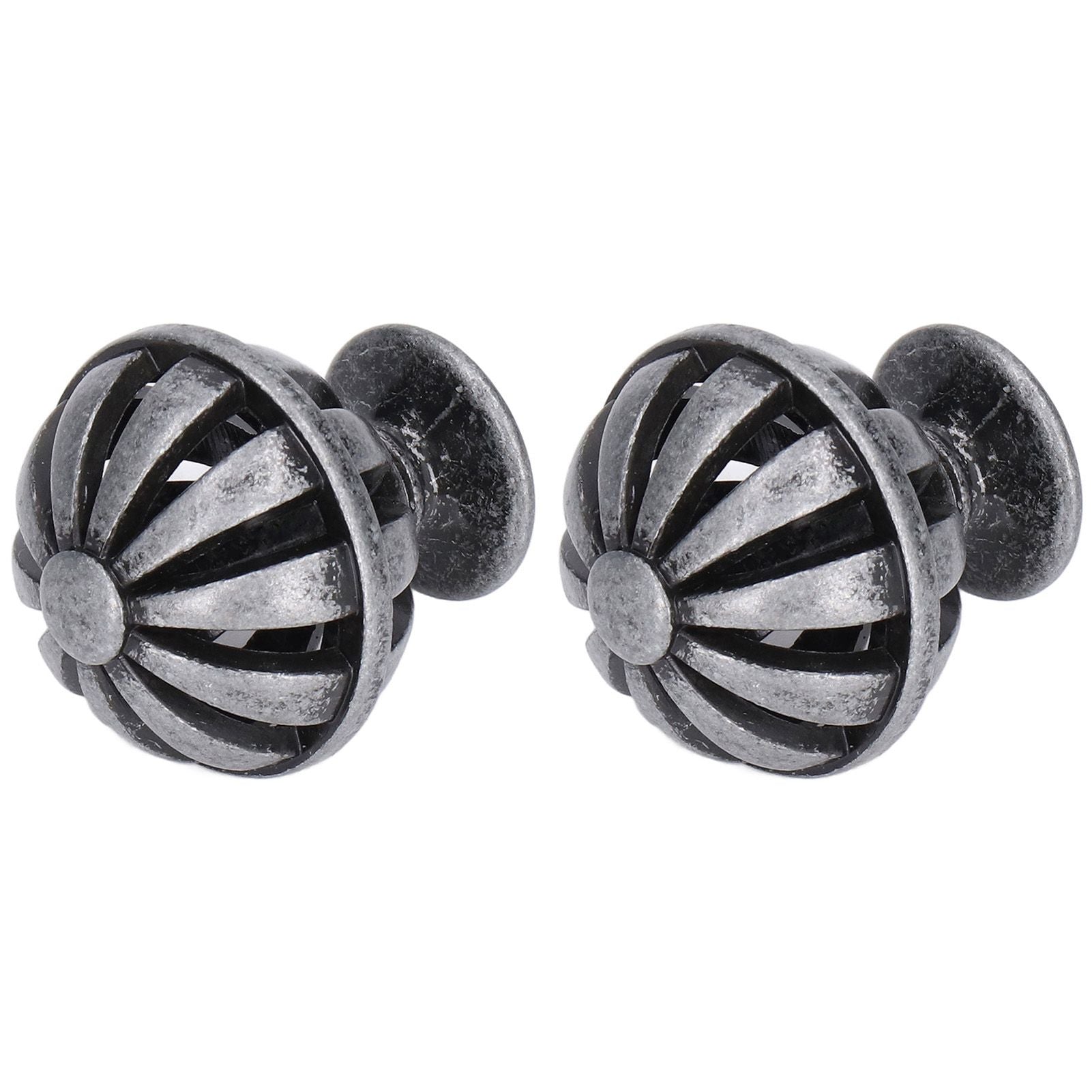 2Set Cabinet Knob Birdcage Hollow Closet Drawer Knob Zinc Alloy Wardrobe Knob for Home Decoration366 Birdcag Antique Silver