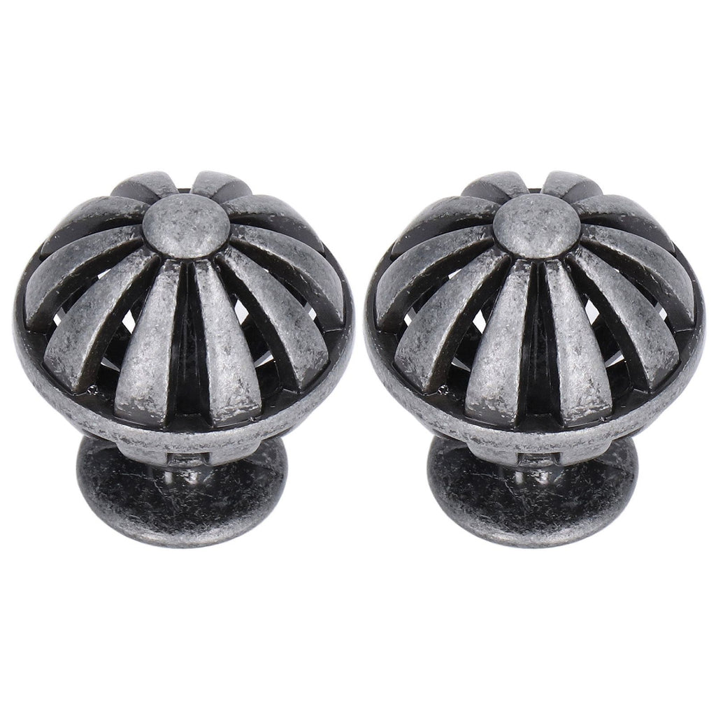 2Set Cabinet Knob Birdcage Hollow Closet Drawer Knob Zinc Alloy Wardrobe Knob for Home Decoration366 Birdcag Antique Silver
