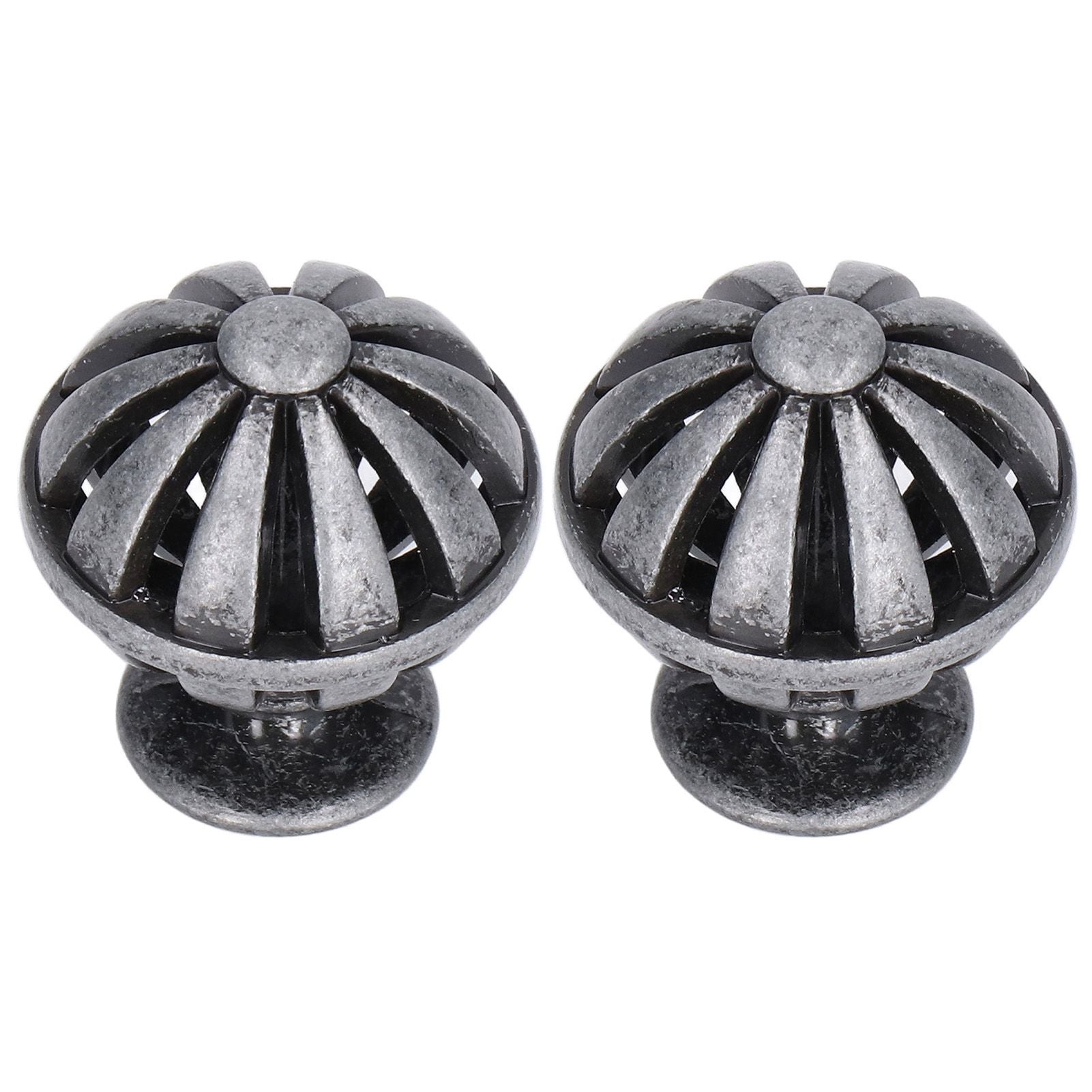 2Set Cabinet Knob Birdcage Hollow Closet Drawer Knob Zinc Alloy Wardrobe Knob for Home Decoration366 Birdcag Antique Silver
