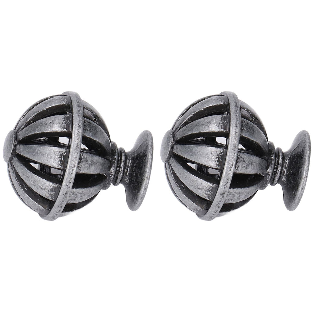 2Set Cabinet Knob Birdcage Hollow Closet Drawer Knob Zinc Alloy Wardrobe Knob for Home Decoration366 Birdcag Antique Silver