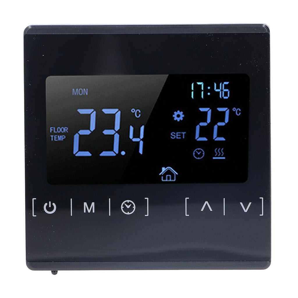 Touch Screen Thermostat Dual Temperature Control 16A Electric Floor Heating Thermoregulator AC85V‑240V