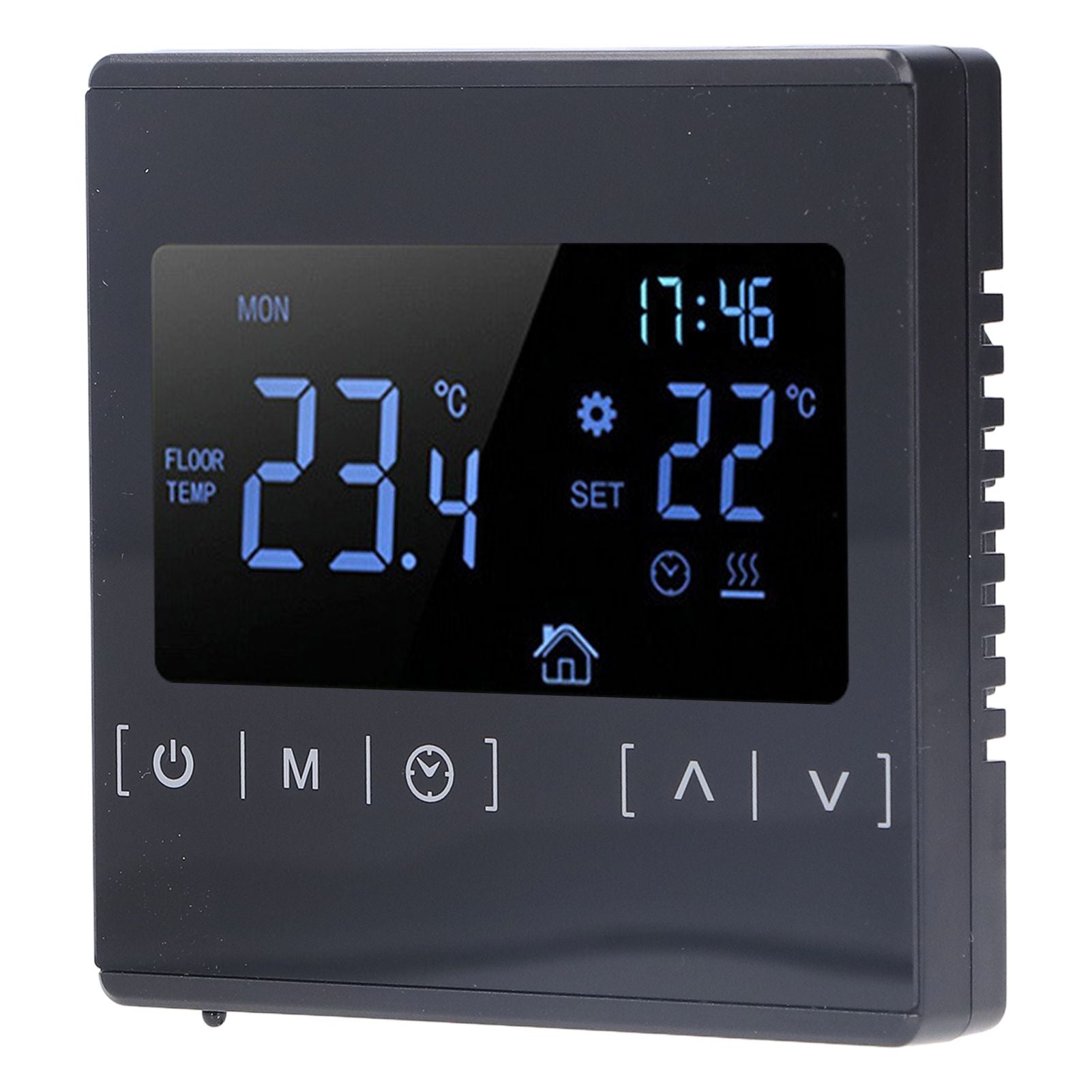 Touch Screen Thermostat Dual Temperature Control 16A Electric Floor Heating Thermoregulator AC85V‑240V