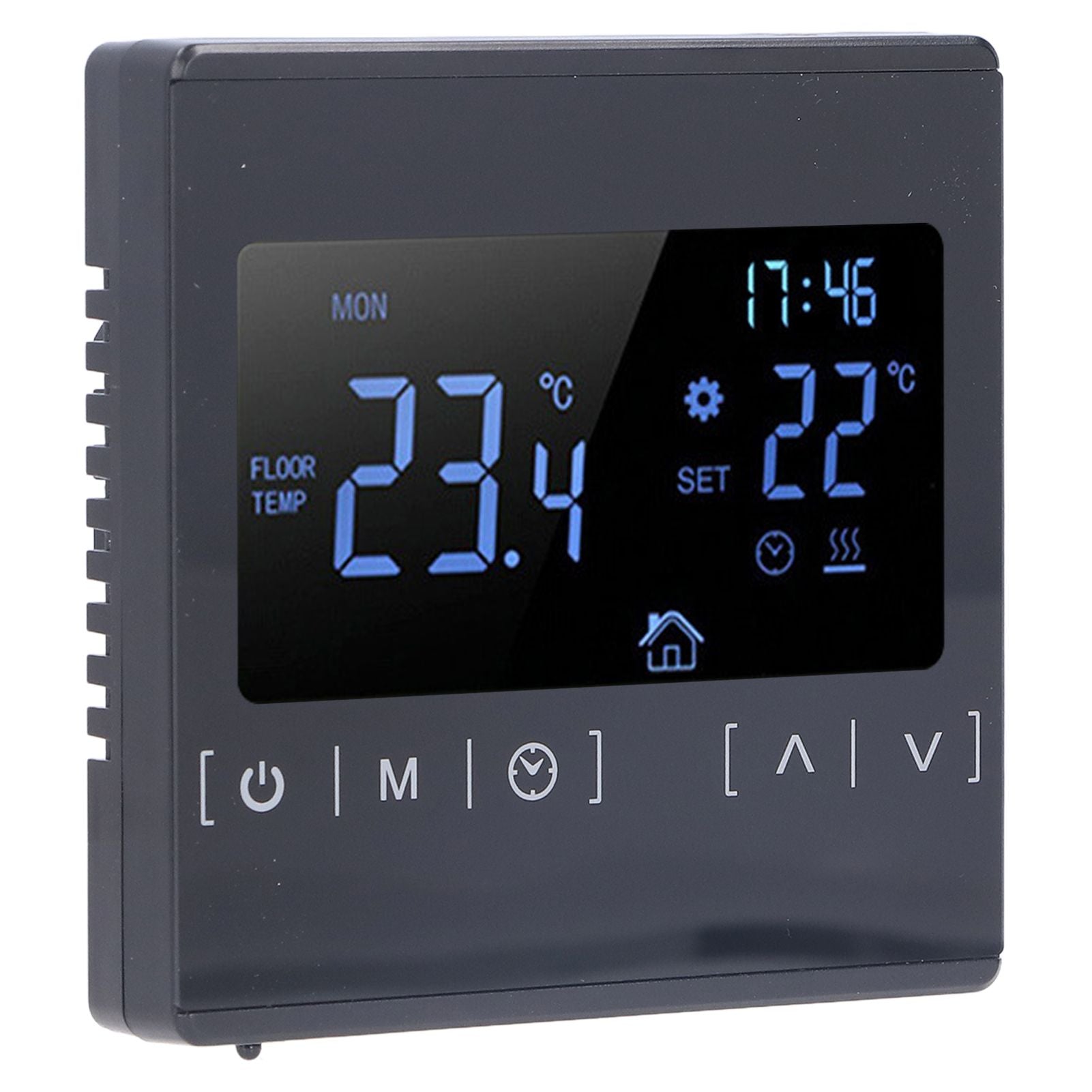 Touch Screen Thermostat Dual Temperature Control 16A Electric Floor Heating Thermoregulator AC85V‑240V