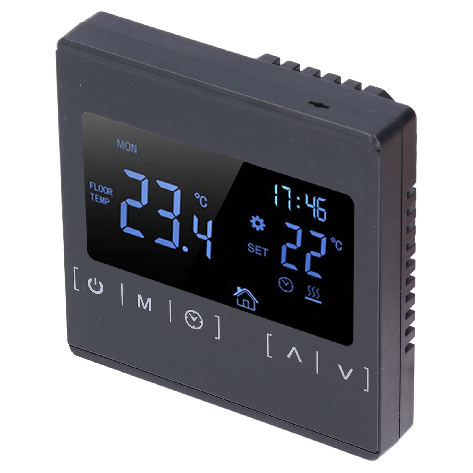 Touch Screen Thermostat Dual Temperature Control 16A Electric Floor Heating Thermoregulator AC85V‑240V