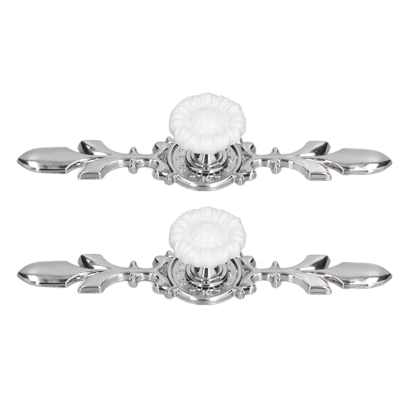 2 Set Drawer Knobs Pull Handles Ceramics Cabinet Cupboard Door Decorative Knobs with Plate for Kitchen Bathroom Office1088D Sunflower