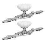 2 Set Drawer Knobs Pull Handles Ceramics Cabinet Cupboard Door Decorative Knobs with Plate for Kitchen Bathroom Office1088D Sunflower