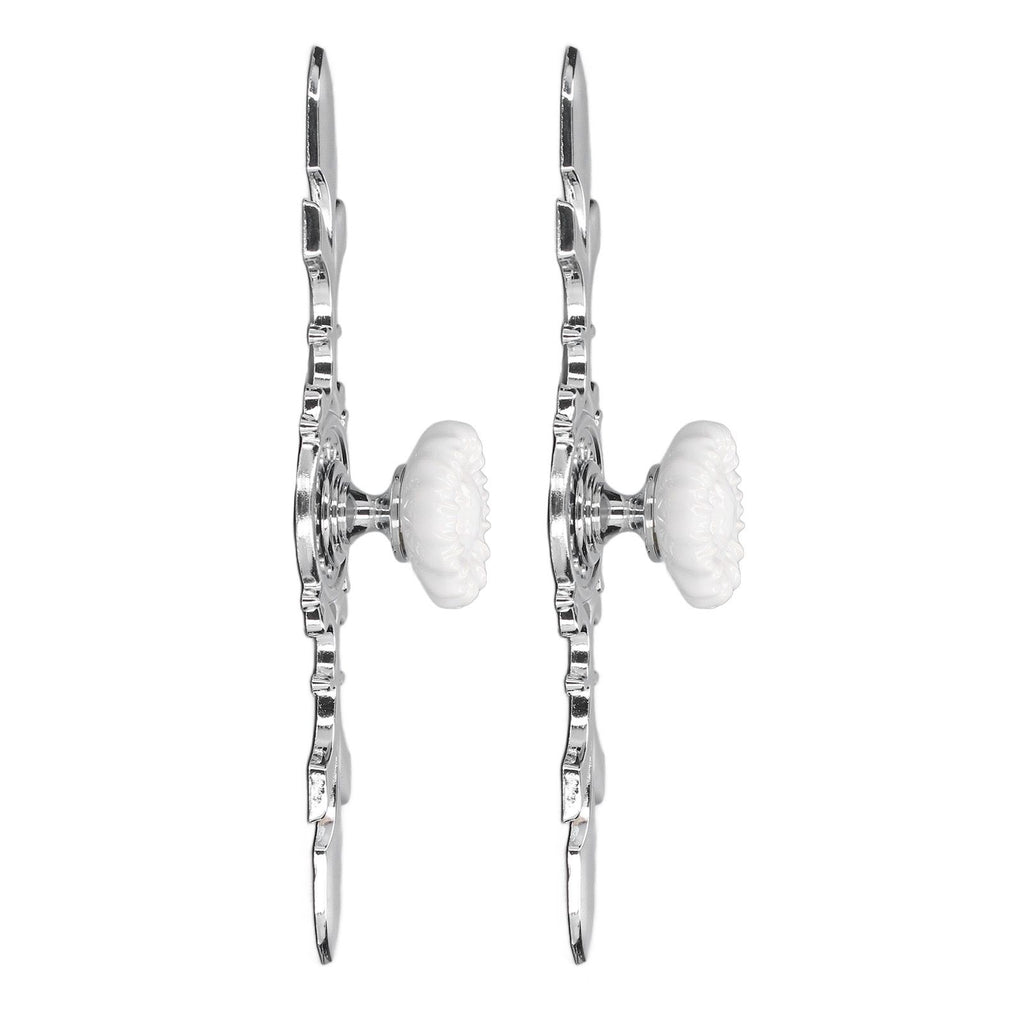 2 Set Drawer Knobs Pull Handles Ceramics Cabinet Cupboard Door Decorative Knobs with Plate for Kitchen Bathroom Office1088D Sunflower