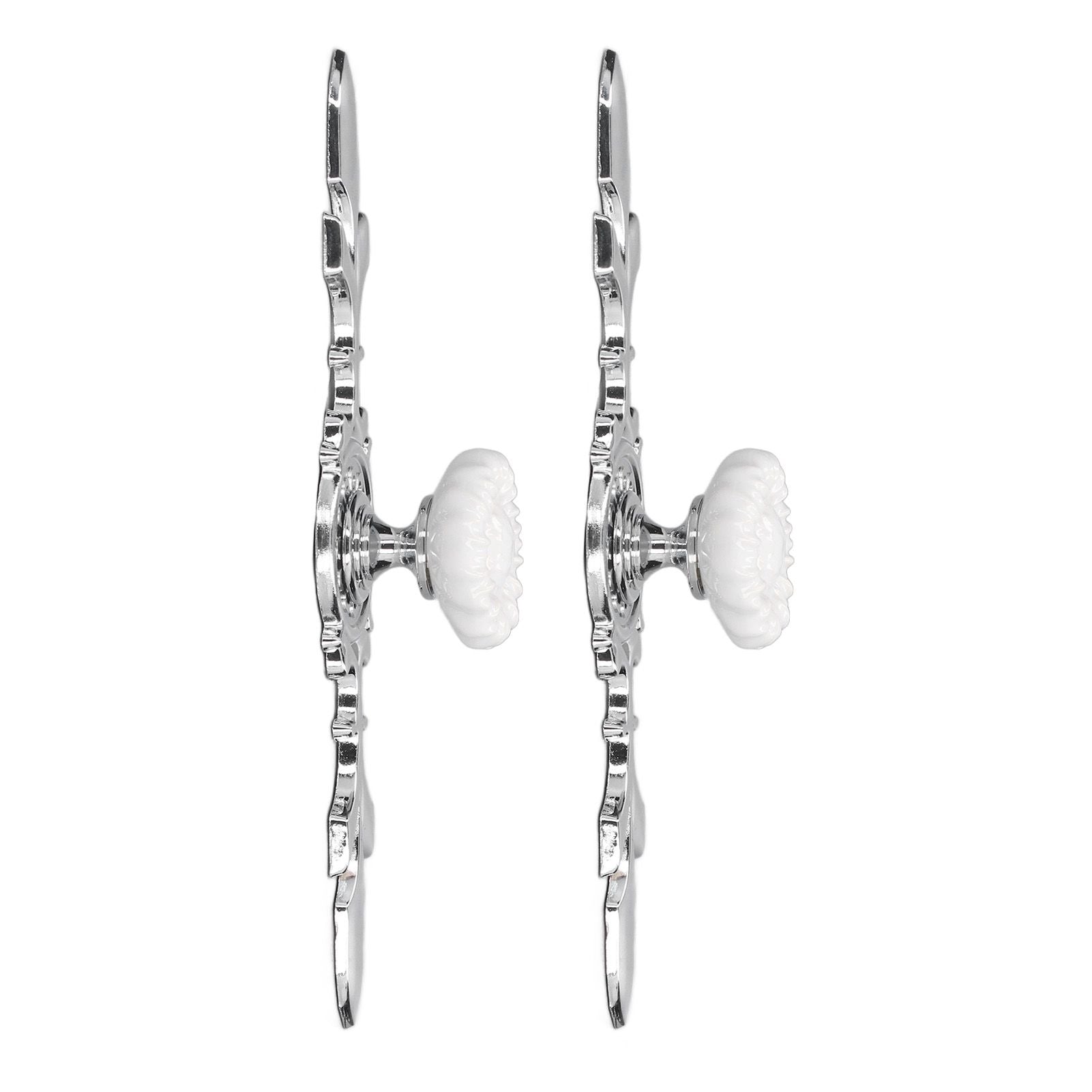 2 Set Drawer Knobs Pull Handles Ceramics Cabinet Cupboard Door Decorative Knobs with Plate for Kitchen Bathroom Office1088D Sunflower