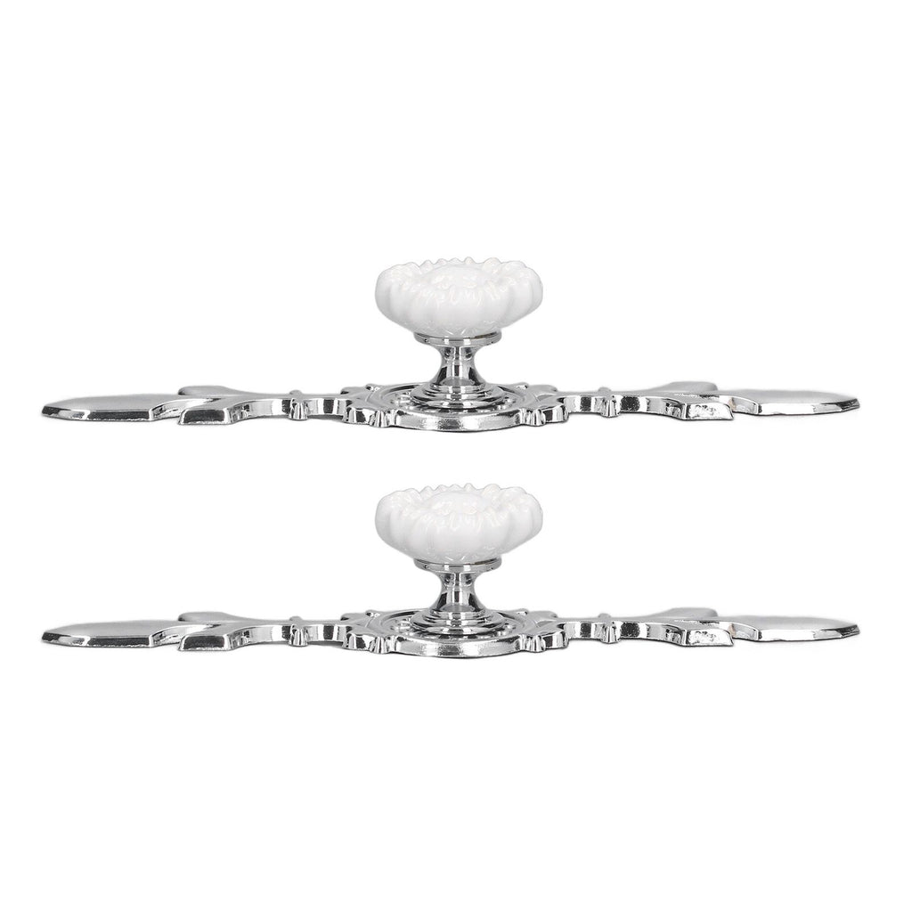 2 Set Drawer Knobs Pull Handles Ceramics Cabinet Cupboard Door Decorative Knobs with Plate for Kitchen Bathroom Office1088D Sunflower