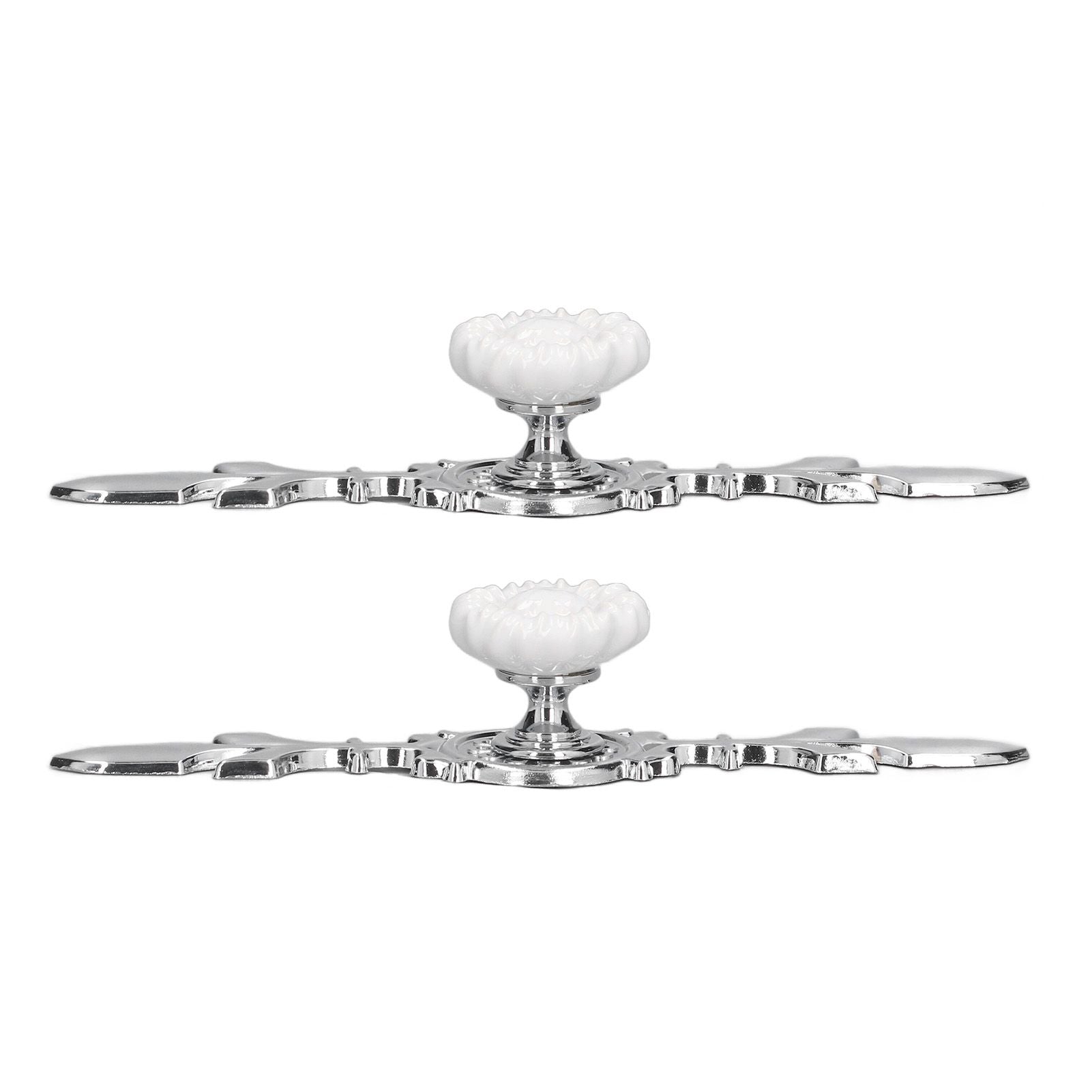 2 Set Drawer Knobs Pull Handles Ceramics Cabinet Cupboard Door Decorative Knobs with Plate for Kitchen Bathroom Office1088D Sunflower