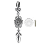 2 Set Drawer Knobs Pull Handles Ceramics Cabinet Cupboard Door Decorative Knobs with Plate for Kitchen Bathroom Office1088D Sunflower