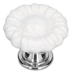 2 Set Drawer Knobs Pull Handles Ceramics Cabinet Cupboard Door Decorative Knobs with Plate for Kitchen Bathroom Office1088D Sunflower