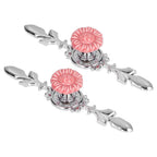 2 Set Drawer Knobs Pull Handles Ceramics Cabinet Decorative Knobs with Plate for Kitchen Bathroom Office Decoration1088D Sunflower
