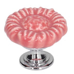 2 Set Drawer Knobs Pull Handles Ceramics Cabinet Decorative Knobs with Plate for Kitchen Bathroom Office Decoration1088D Sunflower