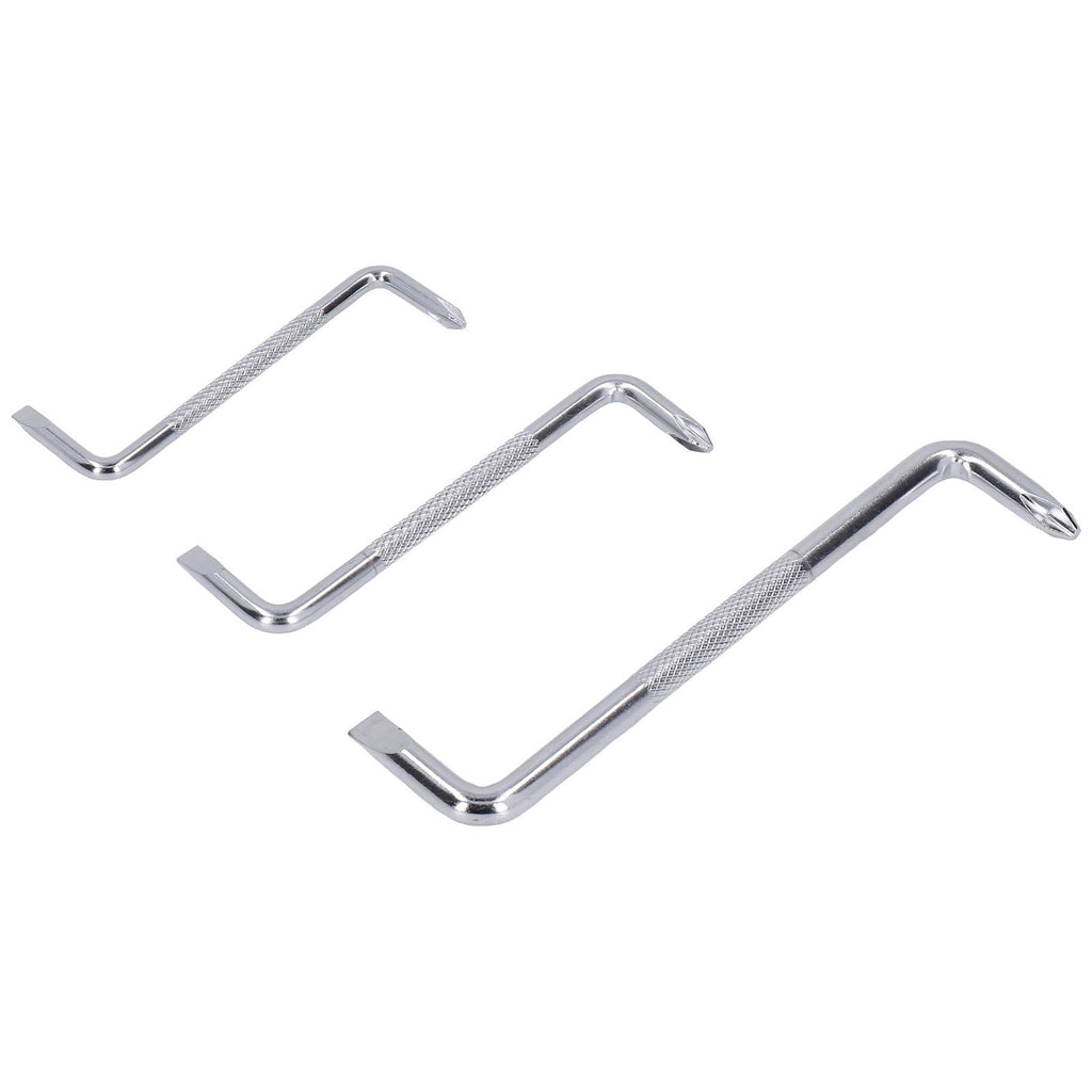 3Pcs Z Type Short Handle Screwdriver 90° Double Head Offset Screwdriver for Home Computer Bicycle Repairs