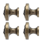 4Set Lion Head Zinc Alloy Cabinet Door Handle Modern Antique Cartoon Solid Drawer Pull Circular Single Hole Buckle Hand399 Lion Head Bronze