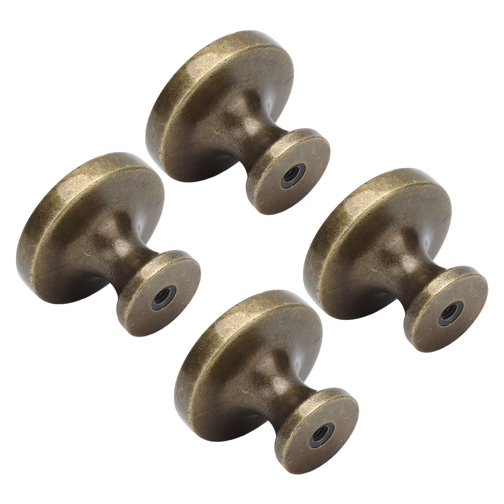 4Set Lion Head Zinc Alloy Cabinet Door Handle Modern Antique Cartoon Solid Drawer Pull Circular Single Hole Buckle Hand399 Lion Head Bronze