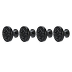 4Set Lion Head Zinc Alloy Cabinet Door Handle Modern Antique Cartoon Solid Drawer Pull Circular Single Hole Buckle Hand399 Lion Head Black