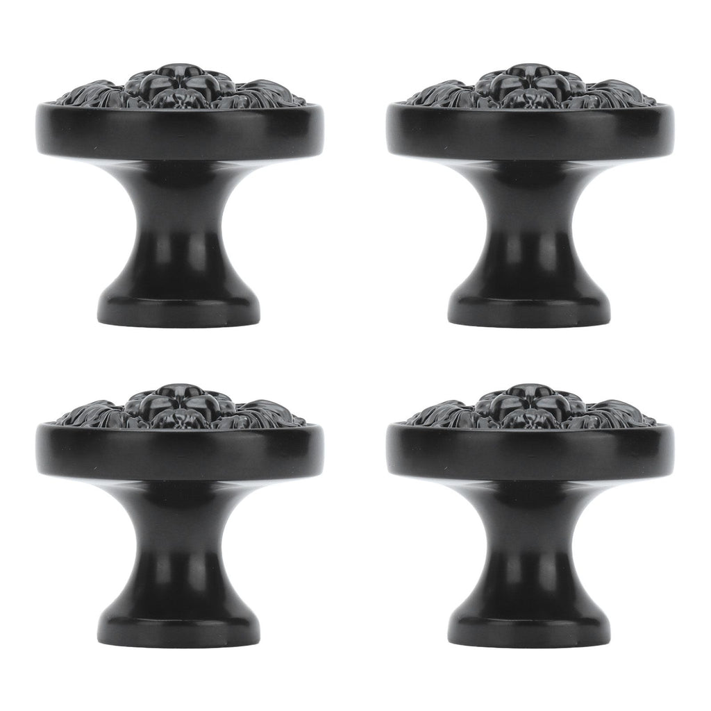 4Set Lion Head Zinc Alloy Cabinet Door Handle Modern Antique Cartoon Solid Drawer Pull Circular Single Hole Buckle Hand399 Lion Head Black