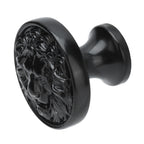 4Set Lion Head Zinc Alloy Cabinet Door Handle Modern Antique Cartoon Solid Drawer Pull Circular Single Hole Buckle Hand399 Lion Head Black