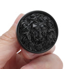 4Set Lion Head Zinc Alloy Cabinet Door Handle Modern Antique Cartoon Solid Drawer Pull Circular Single Hole Buckle Hand399 Lion Head Black
