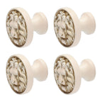 4Set Lion Head Zinc Alloy Cabinet Door Handle Modern Antique Cartoon Solid Drawer Pull Circular Single Hole Buckle Hand399 Lion Head Ivory