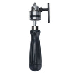 Hand Drill Carbon Steel Manual Crank Drill with Chuck Key and 5pcs Drill Bit for Plastic Wood Jewelry Resin Nut