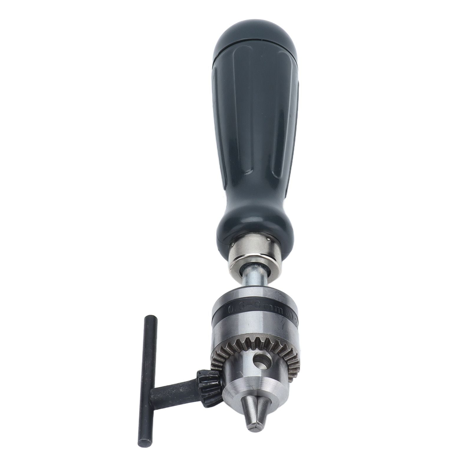 Hand Drill Carbon Steel Manual Crank Drill with Chuck Key and 5pcs Drill Bit for Plastic Wood Jewelry Resin Nut