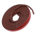 6m Door Sealing Strip Silicone Rubber Self Adhesive Weather Strip Brown Window Sealing Strip for HomeHeight 6mm / 0.2in
