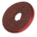 6m Door Sealing Strip Silicone Rubber Self Adhesive Weather Strip Brown Window Sealing Strip for HomeHeight 6mm / 0.2in