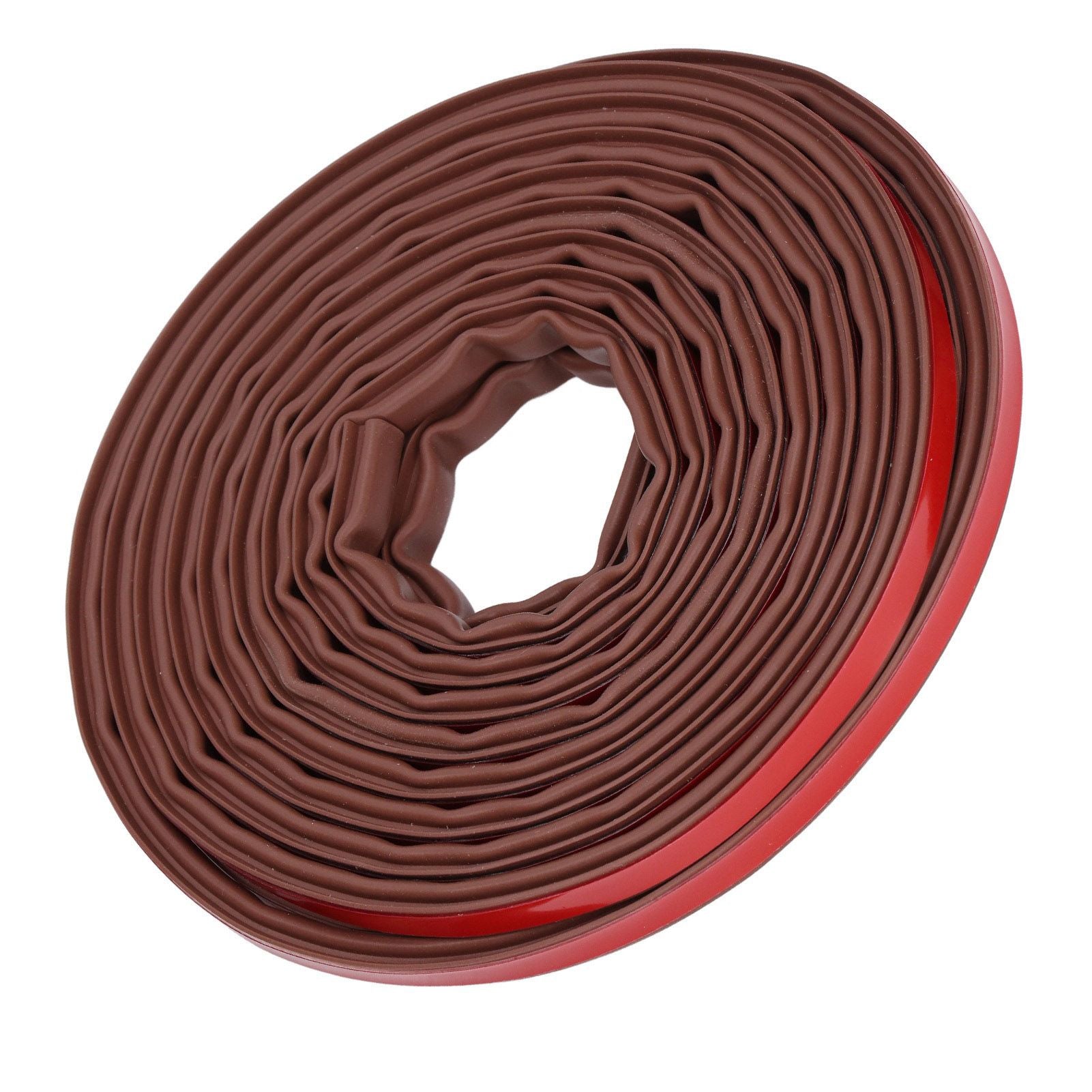 6m Door Sealing Strip Silicone Rubber Self Adhesive Weather Strip Brown Window Sealing Strip for HomeHeight 6mm / 0.2in