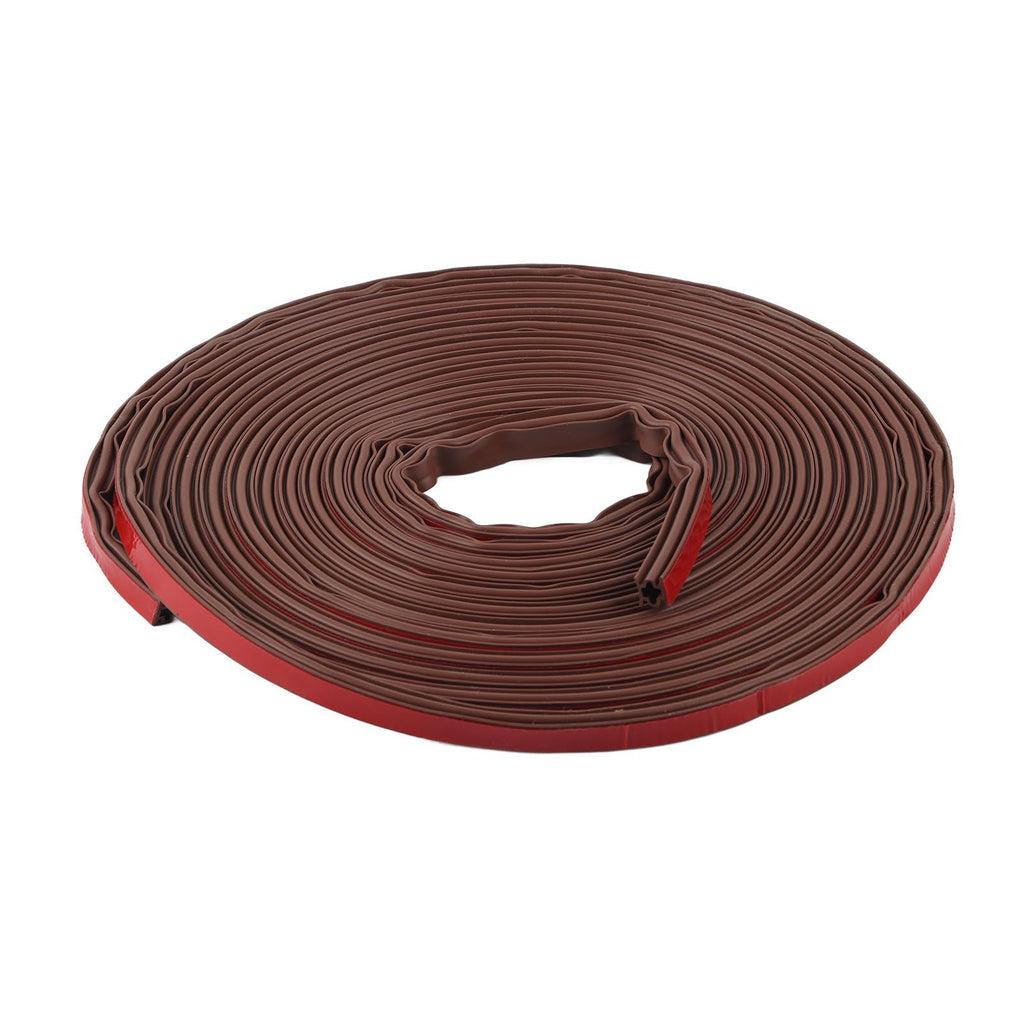 6m Door Sealing Strip Silicone Rubber Self Adhesive Weather Strip Brown Window Sealing Strip for HomeHeight 8mm / 0.3in