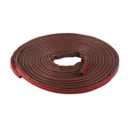 6m Door Sealing Strip Silicone Rubber Self Adhesive Weather Strip Brown Window Sealing Strip for HomeHeight 8mm / 0.3in