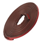 6m Door Sealing Strip Silicone Rubber Self Adhesive Weather Strip Brown Window Sealing Strip for HomeHeight 8mm / 0.3in