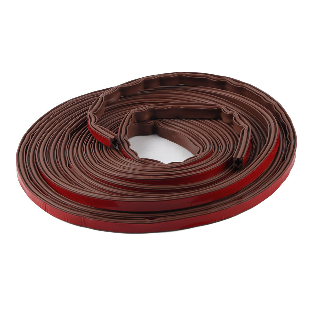 6m Door Sealing Strip Silicone Rubber Self Adhesive Weather Strip Brown Window Sealing Strip for HomeHeight 8mm / 0.3in