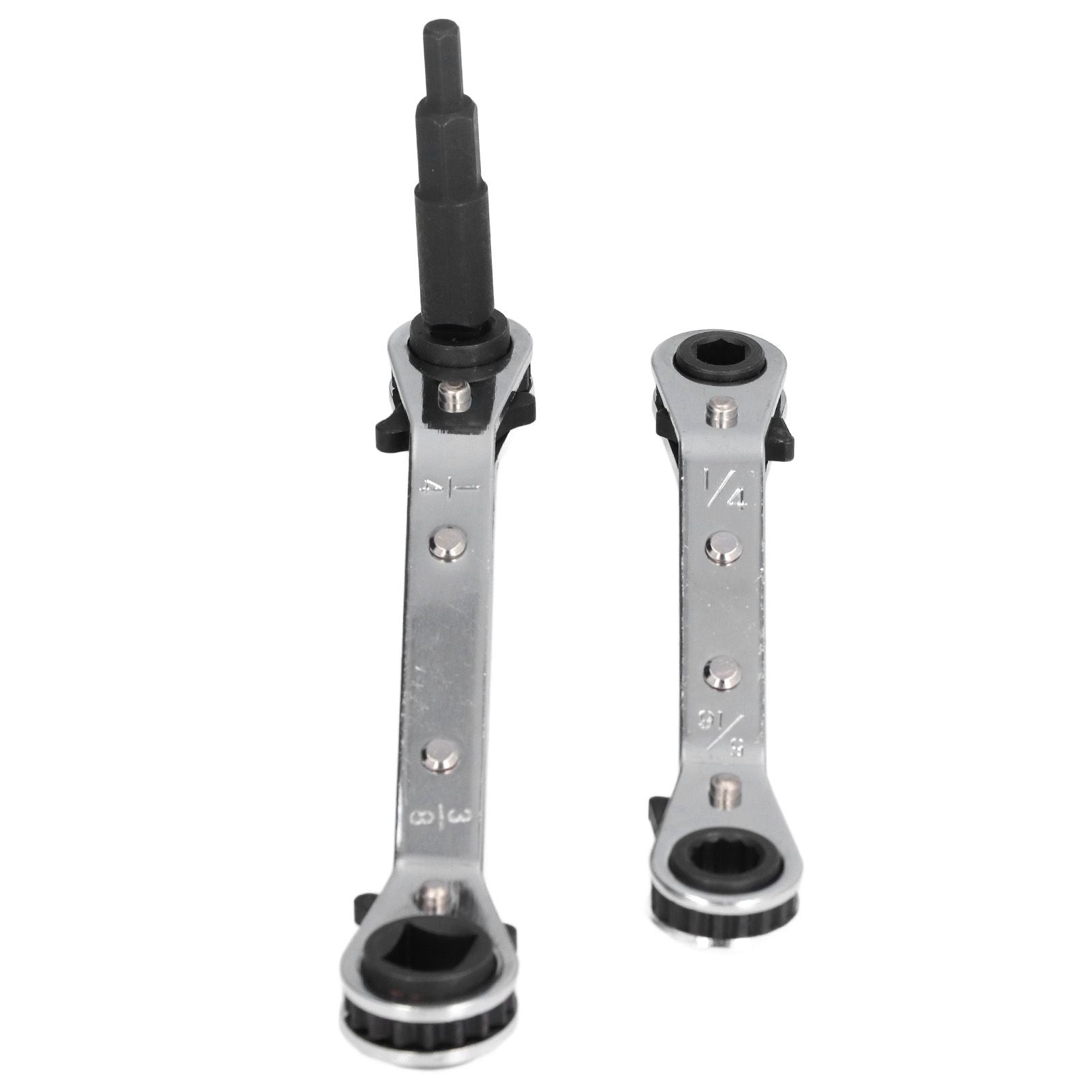 CT122 Refrigerator Ratchet Wrench 1/4 3/16 5/16 3/8 Stainless Steel Wrench Air Conditioner Repair Tool for Household