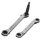 CT122 Refrigerator Ratchet Wrench 1/4 3/16 5/16 3/8 Stainless Steel Wrench Air Conditioner Repair Tool for Household