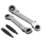CT122 Refrigerator Ratchet Wrench 1/4 3/16 5/16 3/8 Stainless Steel Wrench Air Conditioner Repair Tool for Household