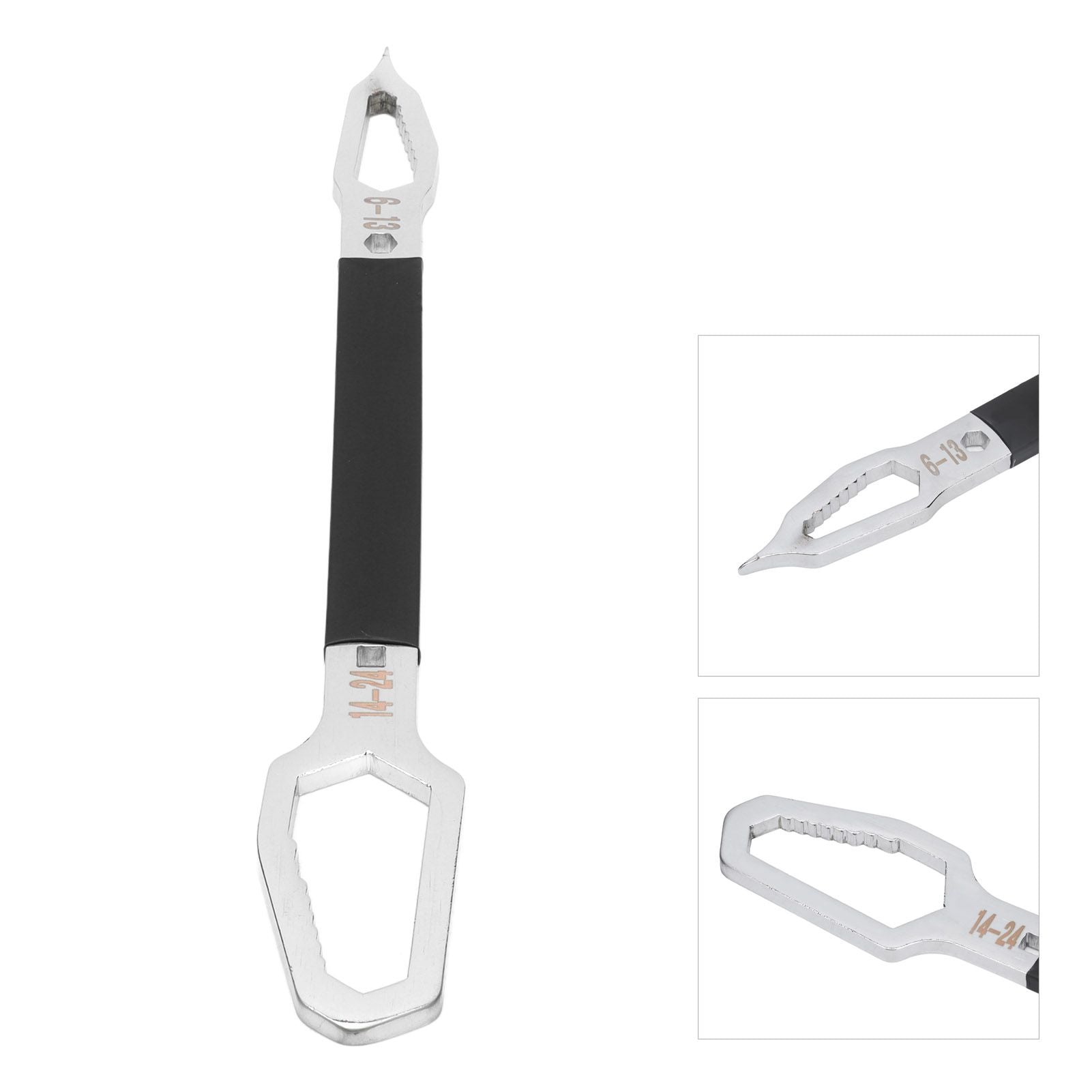 Shaped Wrench Double Ended Multifunctional Universal Unique Ultra Long Design Hardware Hand ToolBlack