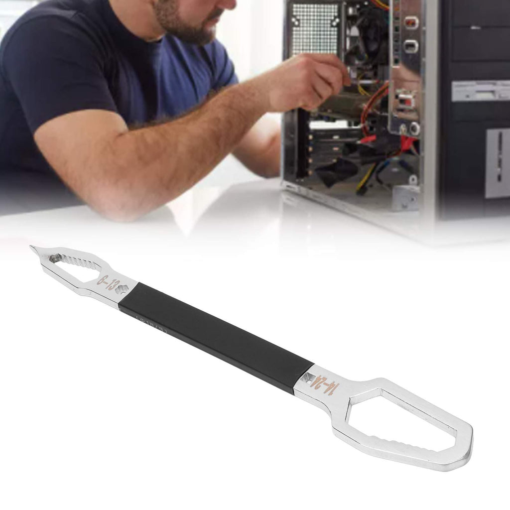 Shaped Wrench Double Ended Multifunctional Universal Unique Ultra Long Design Hardware Hand ToolBlack