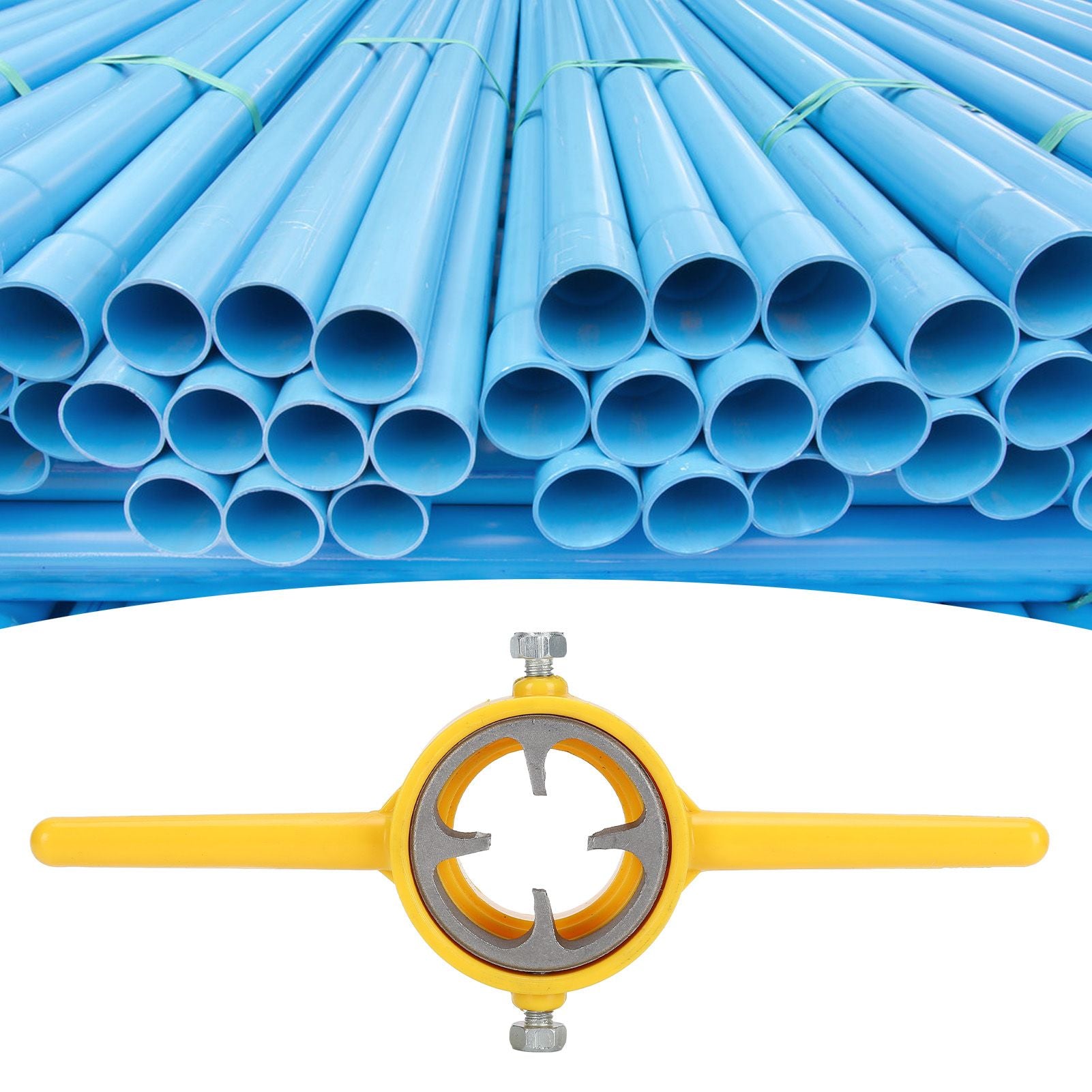 Pipe Threader 60 Degree Durable Manual Pipe Threading Kit with 3 Different Sizes Molds Shells for PVC NPT Plastic Pipes