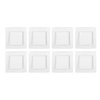 8Pcs Single Pole Light Switch 10A/250V Wall Decorative Paddle Rocker Switch European Regulations for House Use
