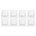 8Pcs Single Pole Light Switch 10A/250V Wall Decorative Paddle Rocker Switch European Regulations for House Use