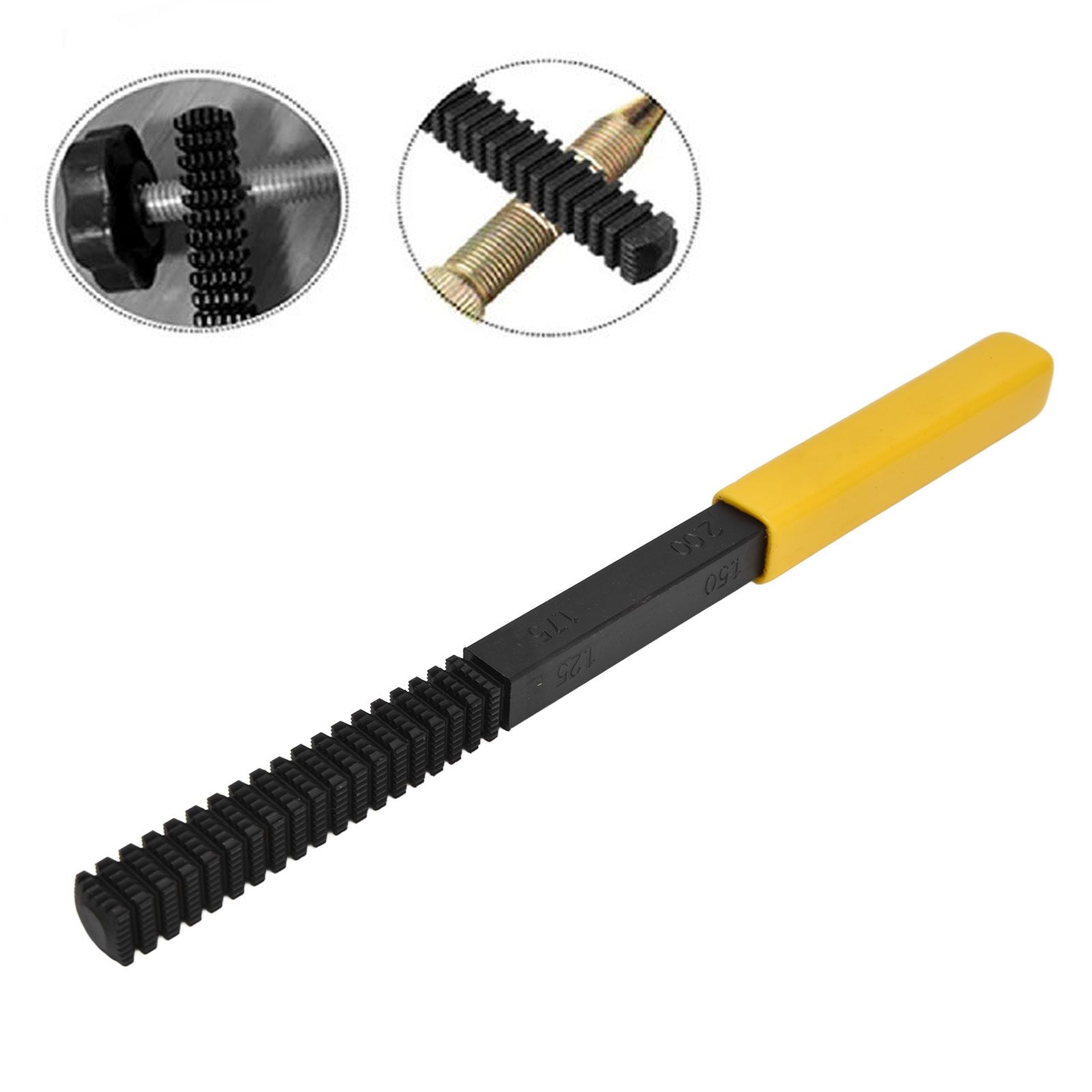Thread File Screw Thread Restoring Tool Repair Accessory with Detachable Handle for Home Decoration Maintenance
