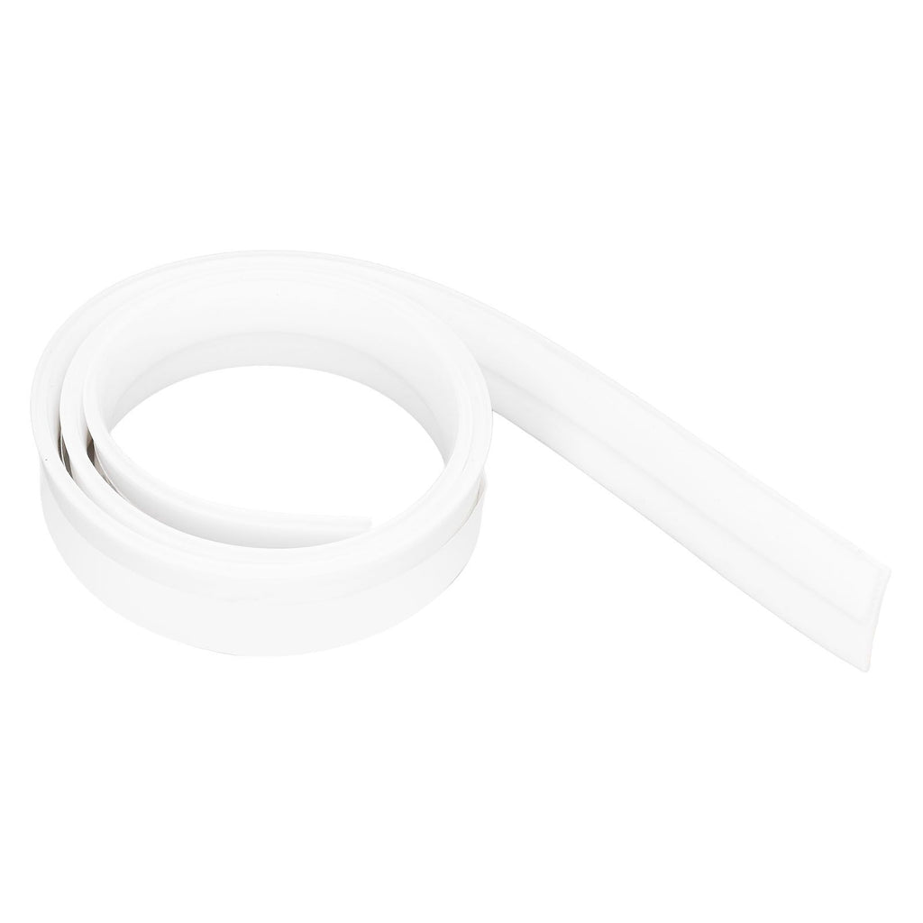 Door Soundproofing 28mm/1.1in Round Hole Silicone Protective Durable Replaceable Lightweight Sealer Strip for RoomWhite