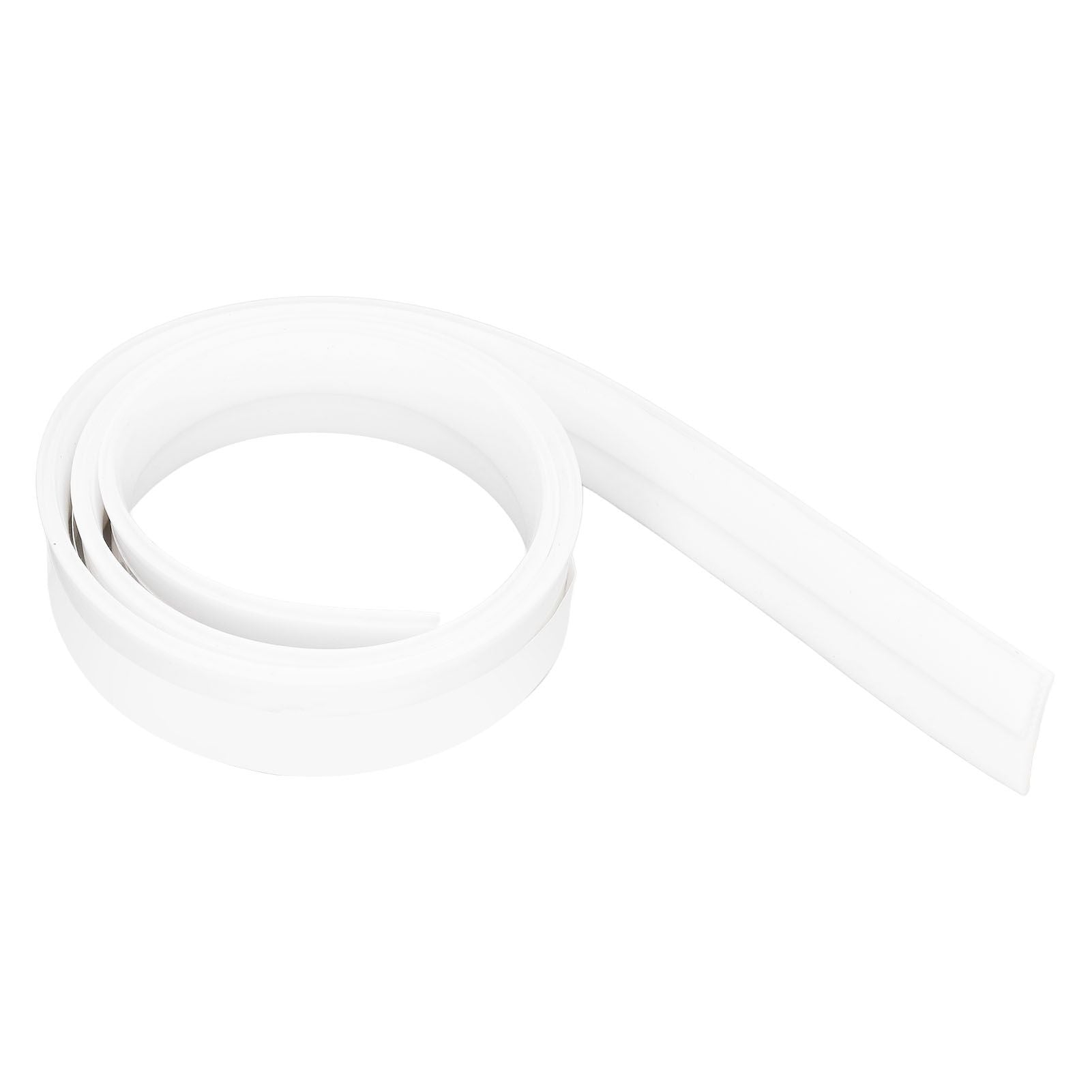 Door Soundproofing 28mm/1.1in Round Hole Silicone Protective Durable Replaceable Lightweight Sealer Strip for RoomWhite